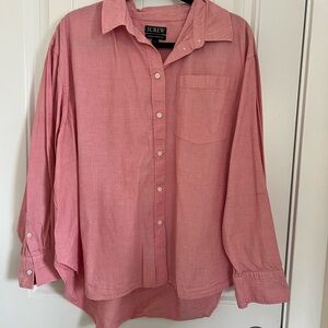 J. Crew womens oversized Casual Button Down in Soft Pink